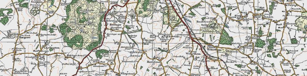 Old map of High Green in 1921