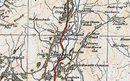 Old map of Baystones in 1925