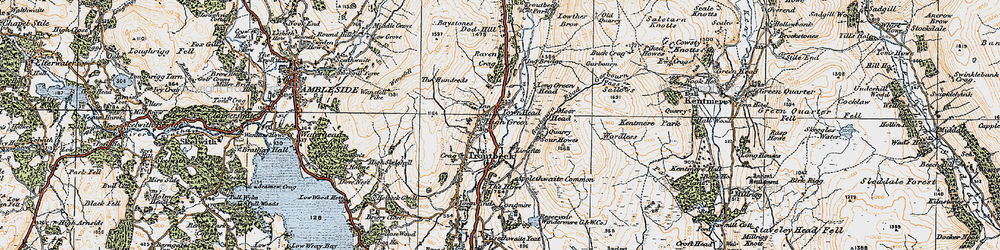 Old map of Baystones in 1925