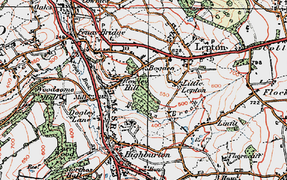 Old map of High Green in 1925