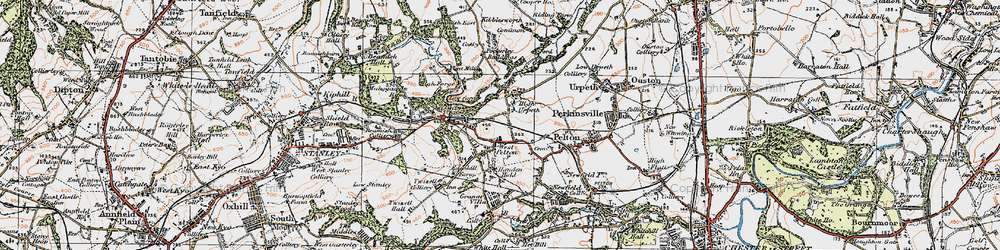 Old map of High Handenhold in 1925