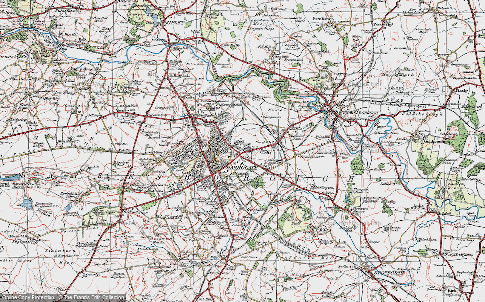 Old Map of High Harrogate, 1925 in 1925