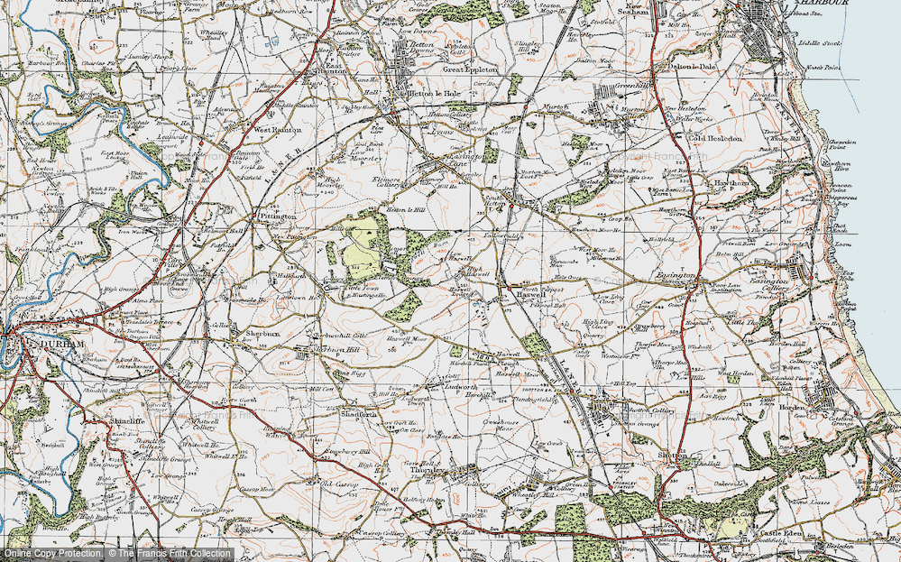 Old Map of High Haswell, 1925 in 1925