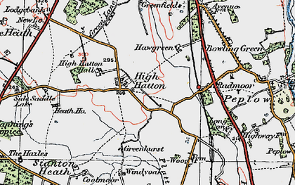 Old map of High Hatton in 1921
