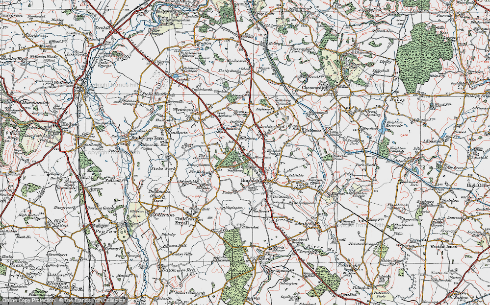 Old Map of High Heath, 1921 in 1921