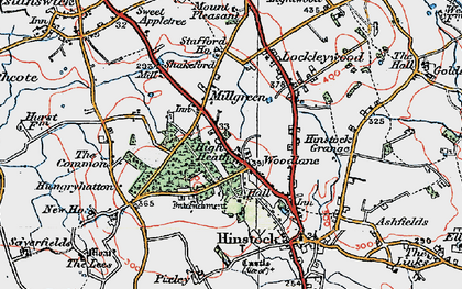 Old map of High Heath in 1921