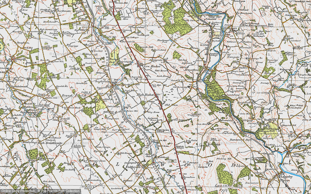 Old Map of High Hesket, 1925 in 1925