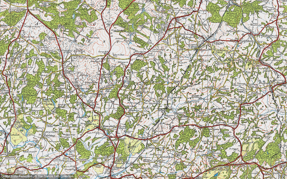Old Map of High Hurstwood, 1920 in 1920
