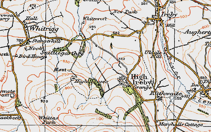 Old map of High Ireby in 1925