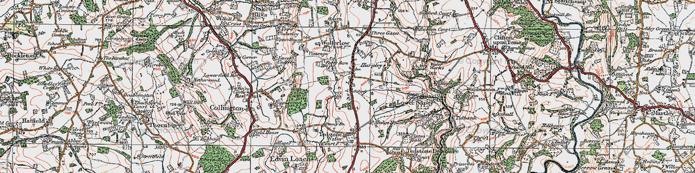 Old map of High Lane in 1920