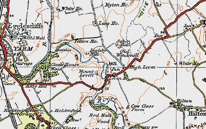 Old map of High Leven in 1925