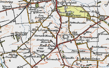 Old map of High Longthwaite in 1925
