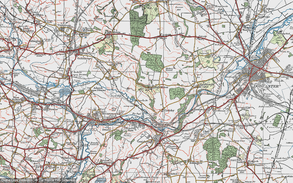 Old Map of High Melton, 1923 in 1923