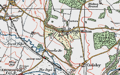 Old map of High Melton in 1923