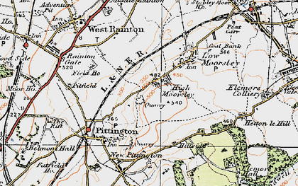 Old map of High Moorsley in 1925