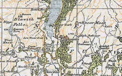 Old map of Bethecar Moor in 1925