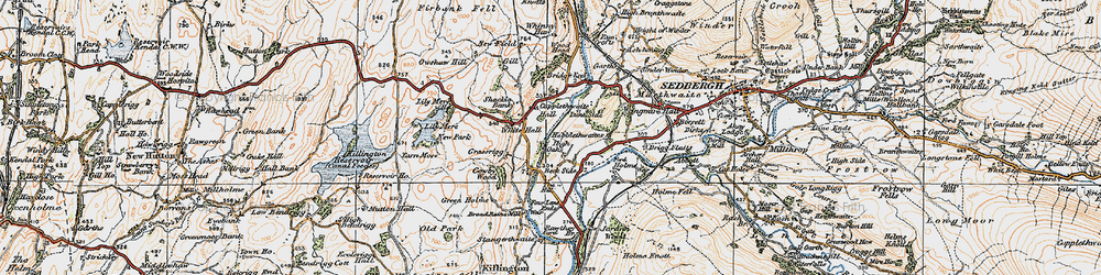 Old map of Broad Raine in 1925