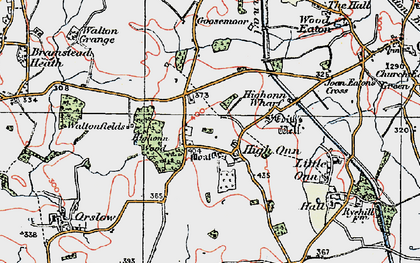 Old map of High Onn in 1921