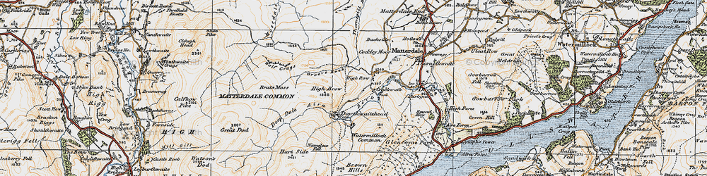 Old map of Aira Beck in 1925