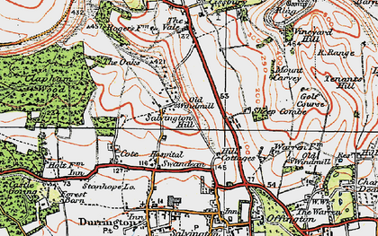 Old map of High Salvington in 1920