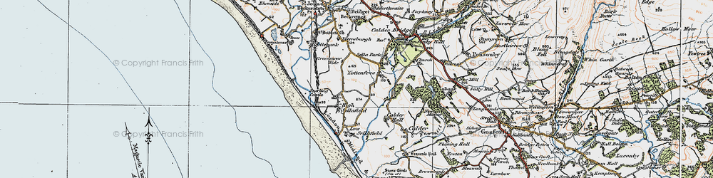 Old map of High Sellafield in 1925