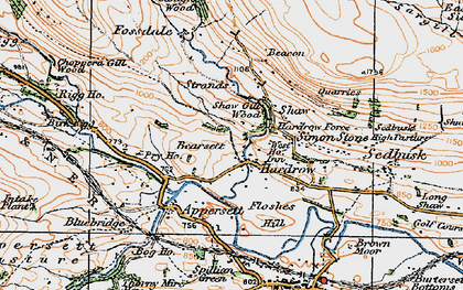 Old map of High Shaw in 1925