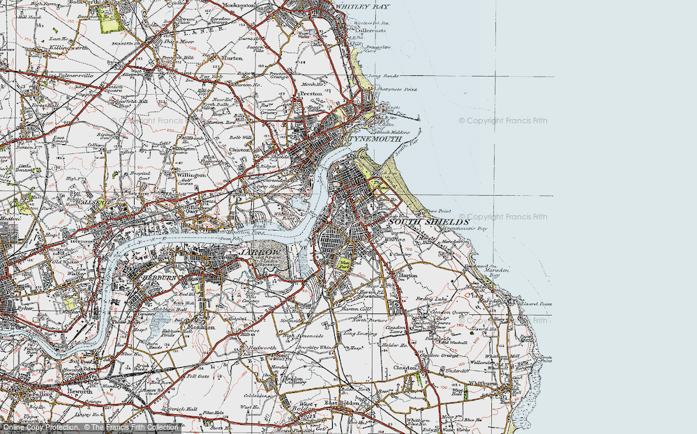 Old Map of High Shields, 1925 in 1925