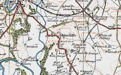 Old map of High Shincliffe in 1925