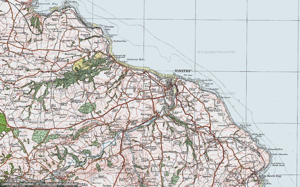 Old Map of High Stakesby, 1925 in 1925