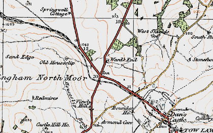 Old map of Armond Carr in 1925