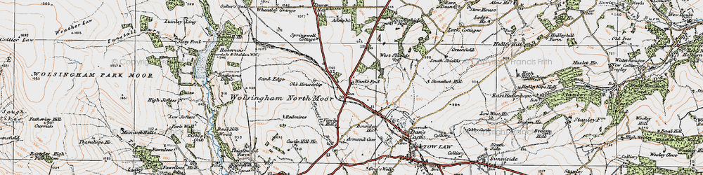 Old map of Armond Carr in 1925