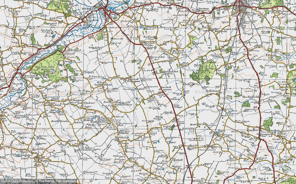 Old Map of High Street, 1921 in 1921