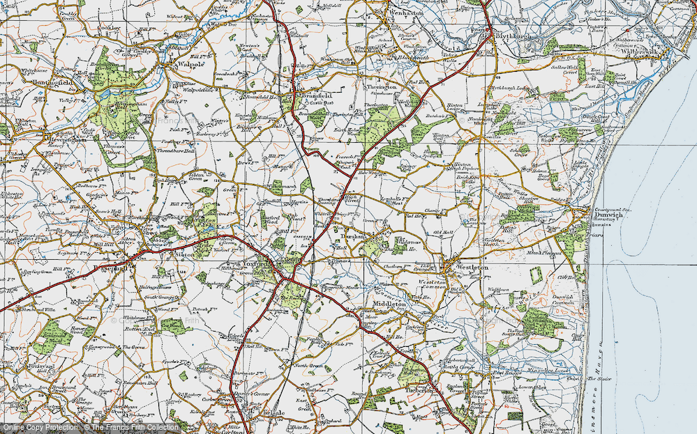 Old Map of High Street, 1921 in 1921