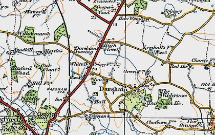 Old map of High Street in 1921