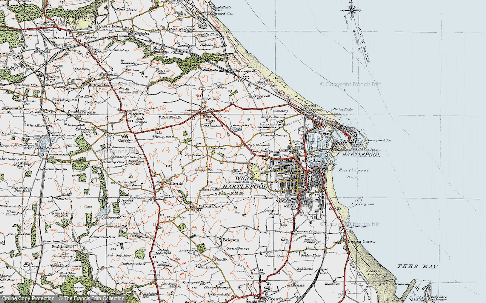 Old Map of High Throston, 1925 in 1925