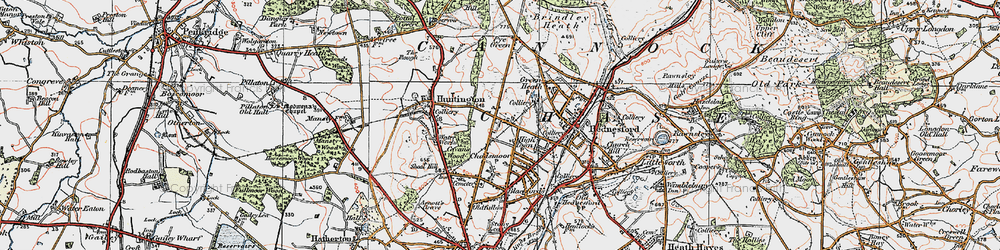 Old map of High Town in 1921
