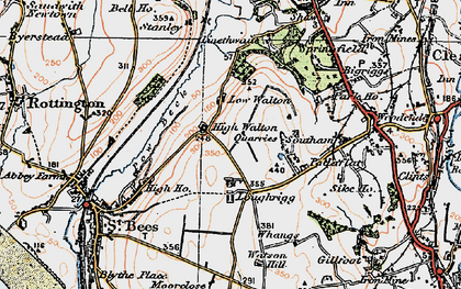 Old map of High Walton in 1925