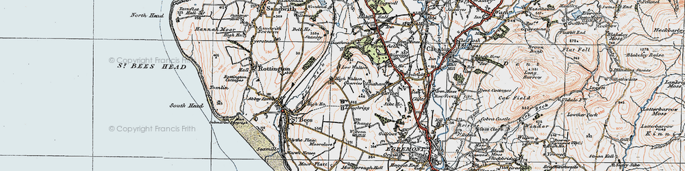 Old map of High Walton in 1925