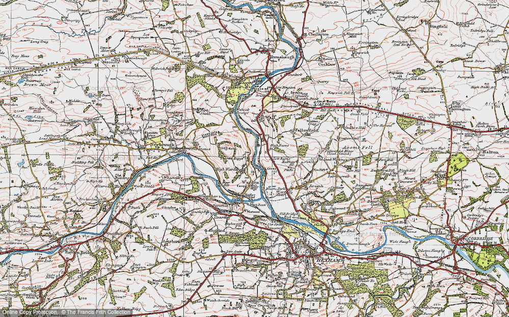 Old Map of High Warden, 1925 in 1925