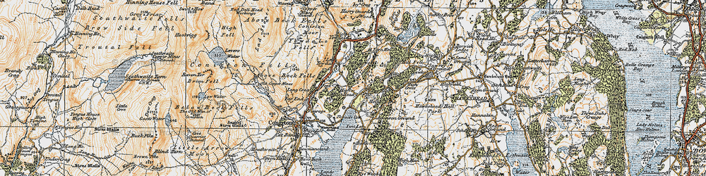 Old map of Tarn Hows in 1925