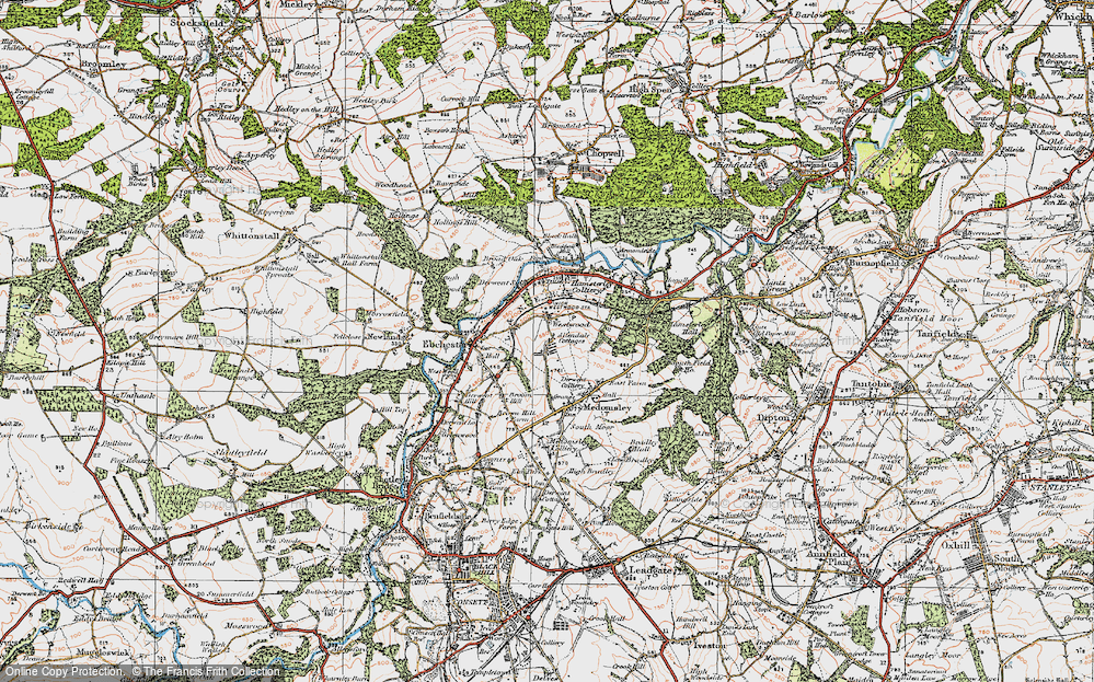 Old Map of High Westwood, 1925 in 1925