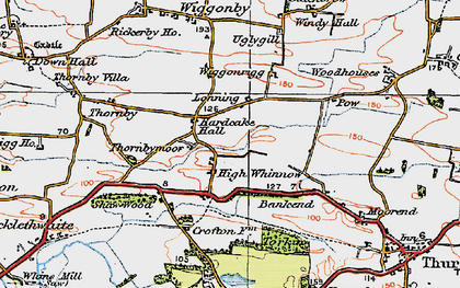 Old map of High Whinnow in 1925