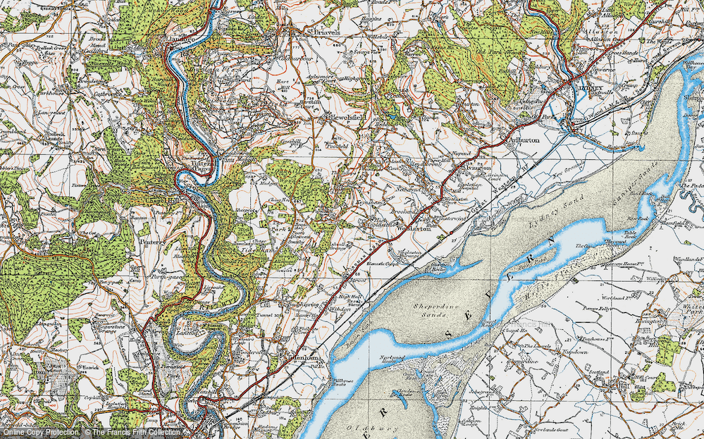 Old Map of High Woolaston, 1919 in 1919