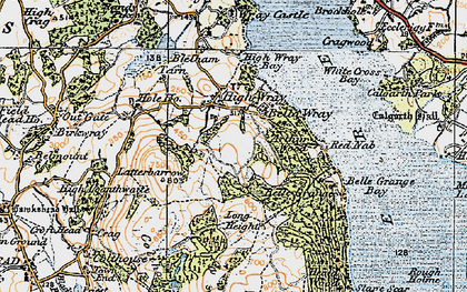 Old map of High Wray in 1925