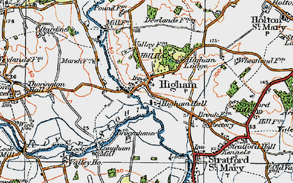 Old map of Higham in 1921