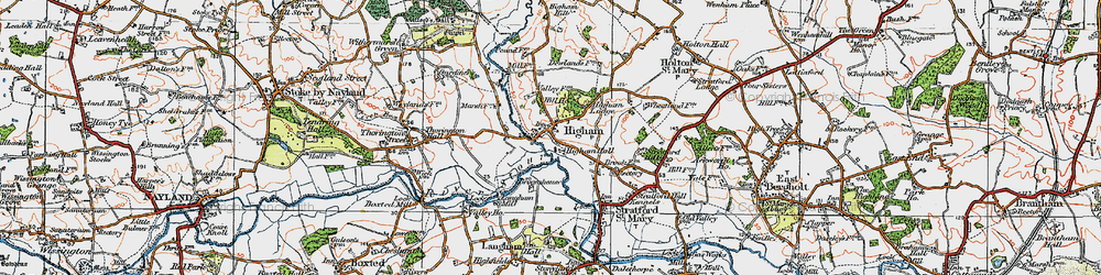 Old map of Broomhouse in 1921