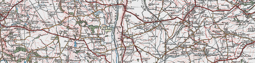 Old map of Higham in 1923