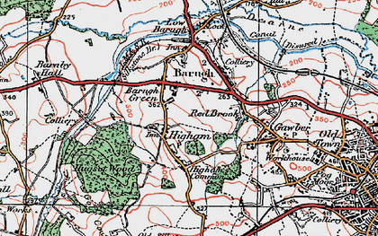 Old map of Higham in 1924