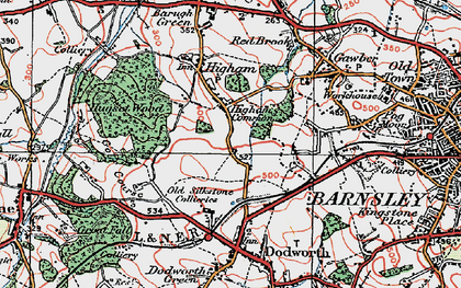 Old map of Higham Common in 1924