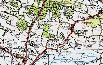 Old map of Higham Wood in 1920